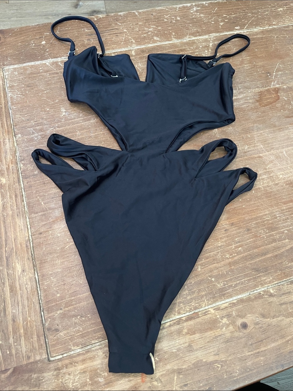 Black One-Shoulder Cutout One-Piece Swimsuit